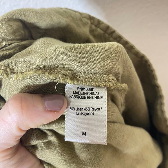 YFB Young Fabulous & Broke Womens Linen Blend Wide Pull On Pants Size Medium - Picture 9 of 9